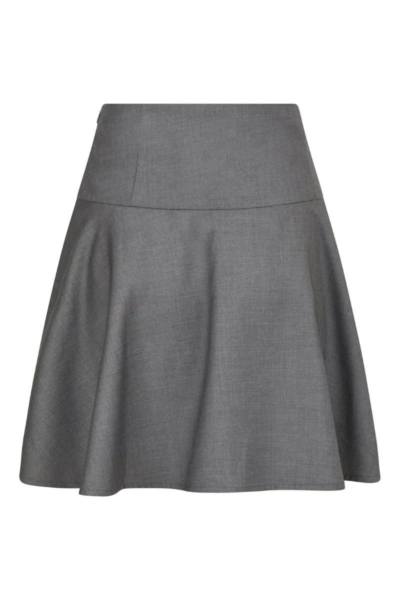 Pamelo Skirt | Dark Grey Melange | Nederdel fra Neo Noir - Image 3