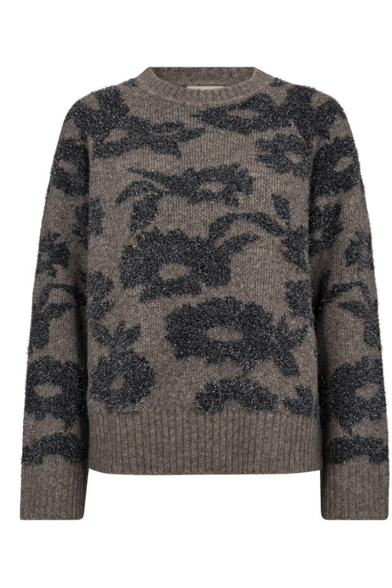 Pantea Pullover 207132 | Morel Mel. W. Med. Grey Mel. | Strik fra Freequent - Image 2