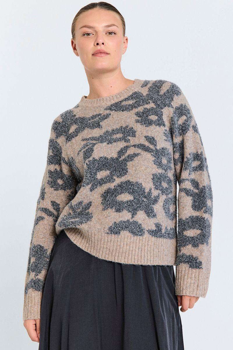 Pantea Pullover 207132 | Morel Mel. W. Med. Grey Mel. | Strik fra Freequent - Image 3