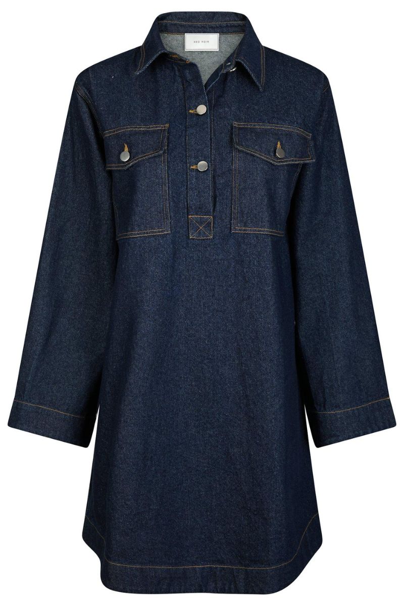 Paras Denim Dress | Dark Blue | Kjole fra Neo Noir - Image 2