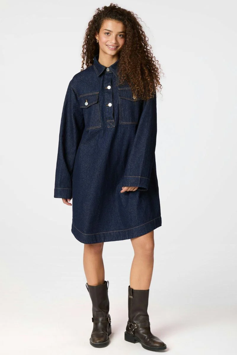 Paras Denim Dress | Dark Blue | Kjole fra Neo Noir - Image 5