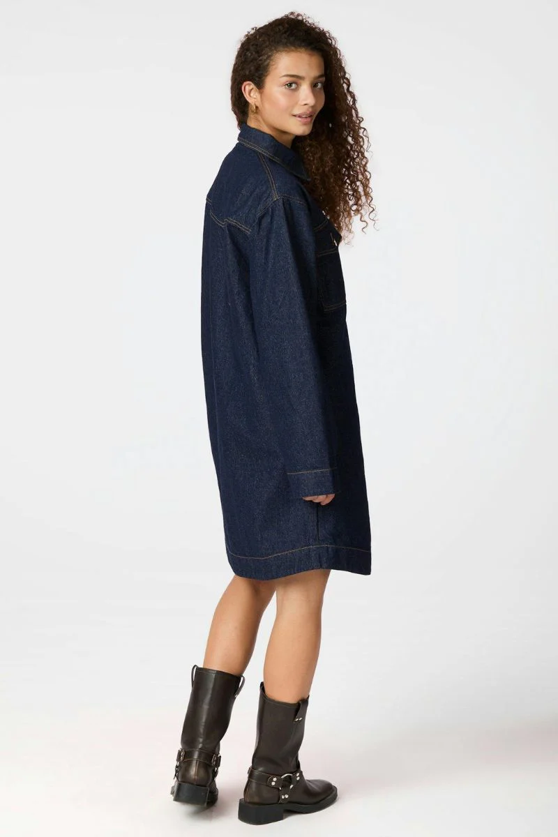 Paras Denim Dress | Dark Blue | Kjole fra Neo Noir - Image 6