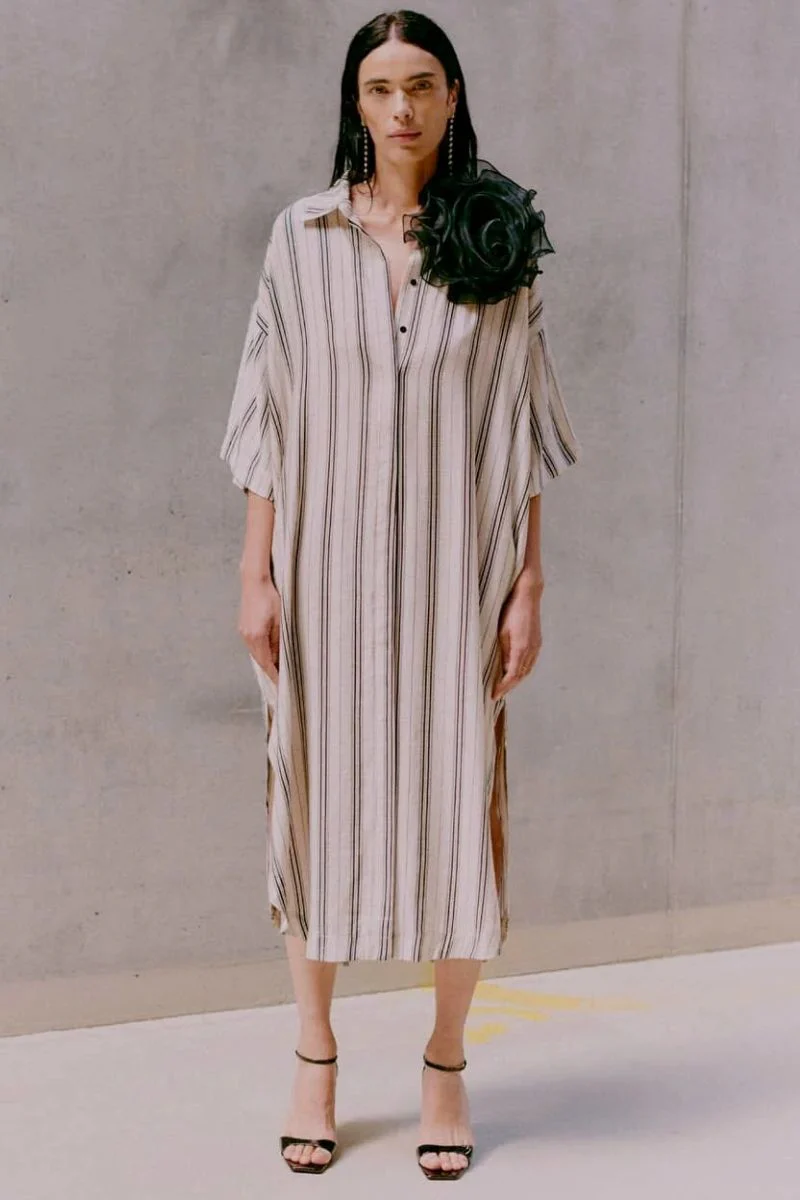 Parya Dress 204365 | Peyote w. Black | Kjole fra Copenhagen Muse