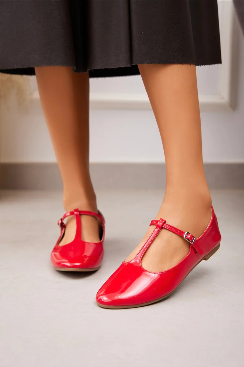 Patent Mary Janes | Rød | Ballarina fra Avery - Image 2