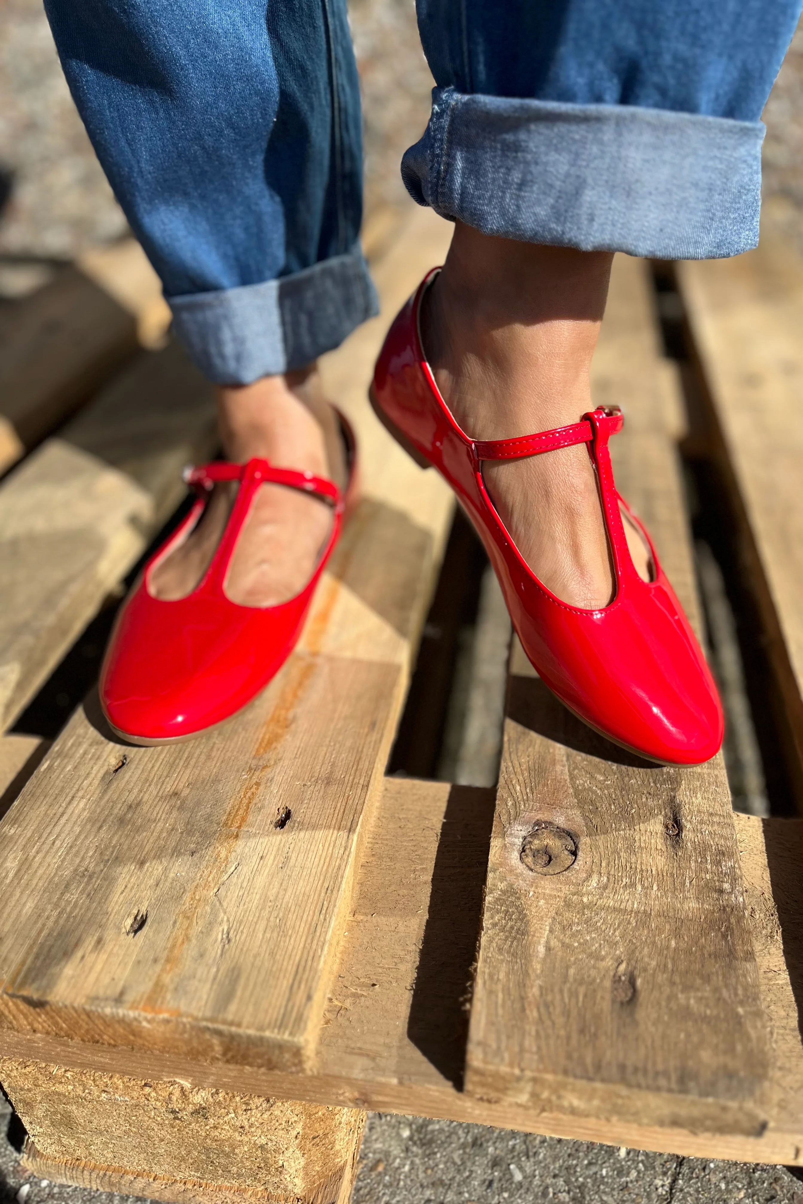 Patent Mary Janes | Rød | Ballarina fra Avery - Image 4
