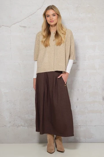 Pauline Skirt 2908 | Chocolate | Nederdel fra Prepair - Image 2