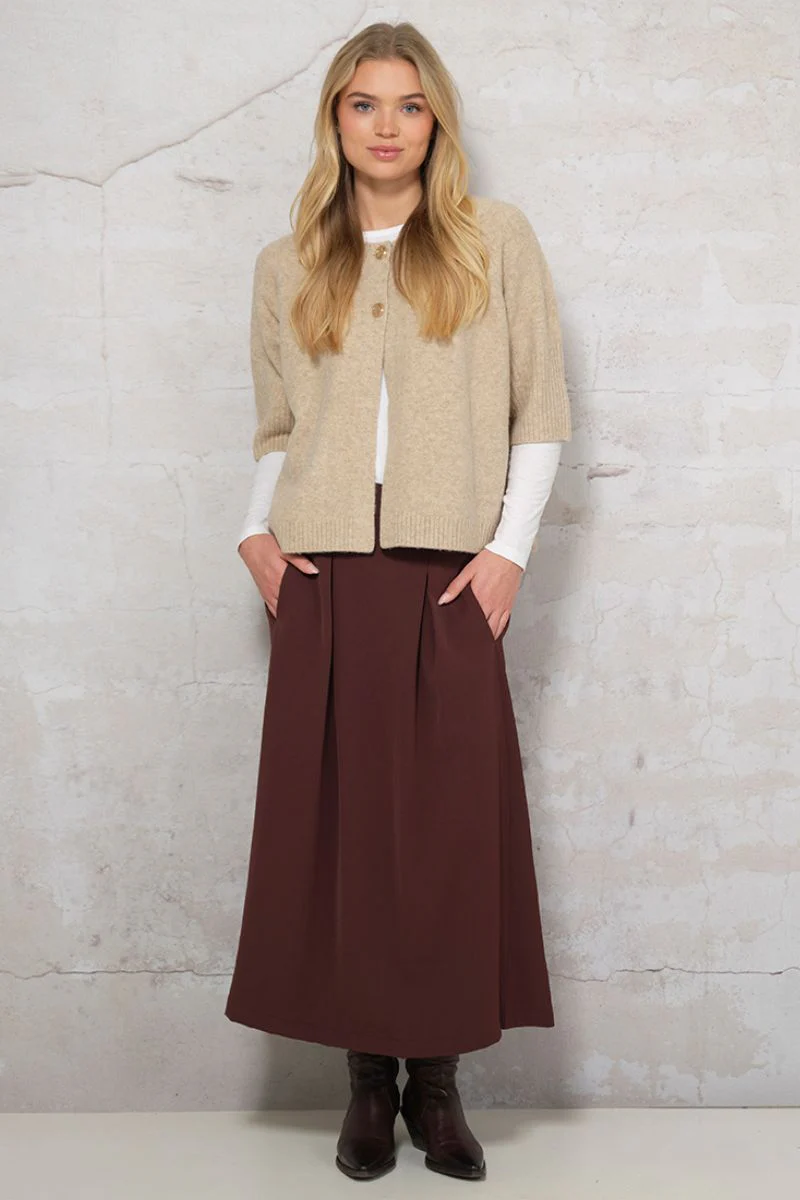 Pauline Skirt 2924 | Bordeaux | Nederdel fra Prepair