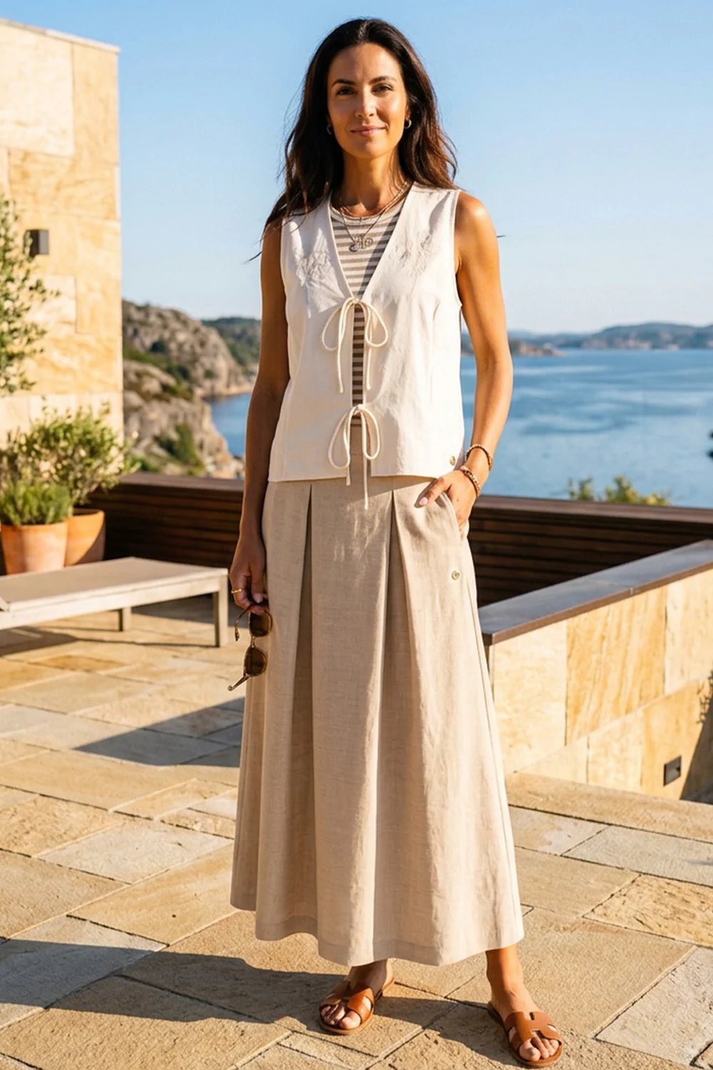 Pauline Skirt | Sand | Nederdel fra Prepair - Image 2