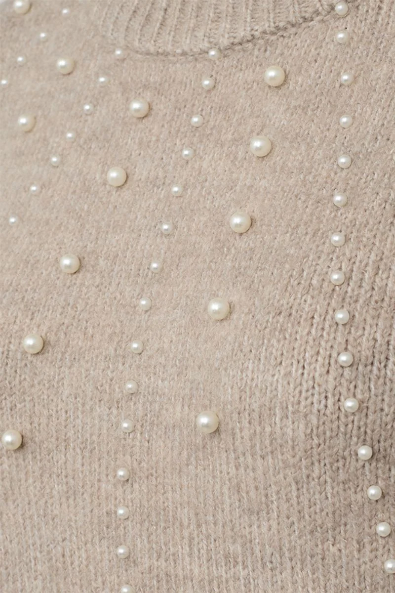 Pearl Pullover 204835 | Simply Taupe Mel. | Strik fra Freequent - Image 3