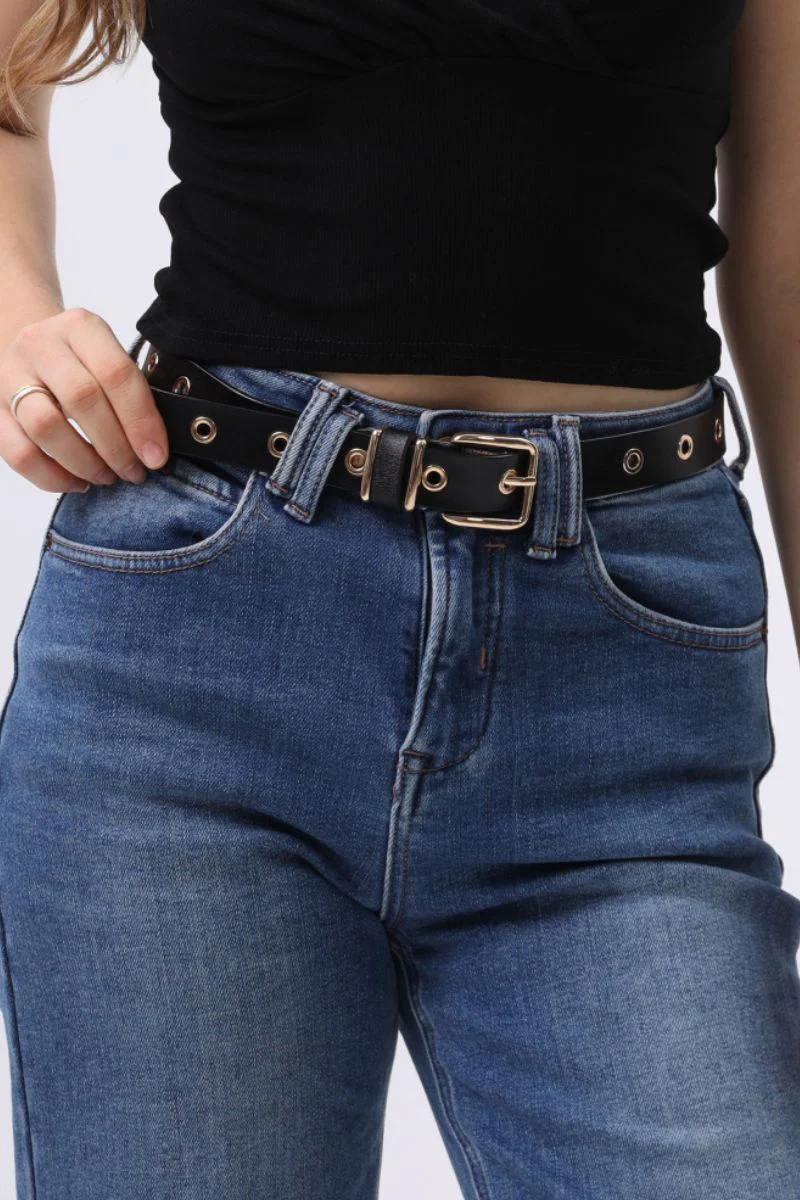 Penny Belt Eyelets  | Sort | Bælte fra Avery - Image 2