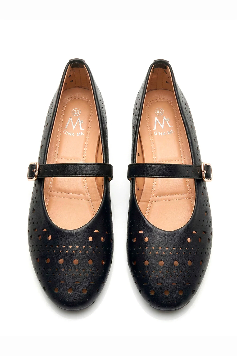 Perforated Ballerinas | Black | Ballerina fra Lazy Bear - Image 3