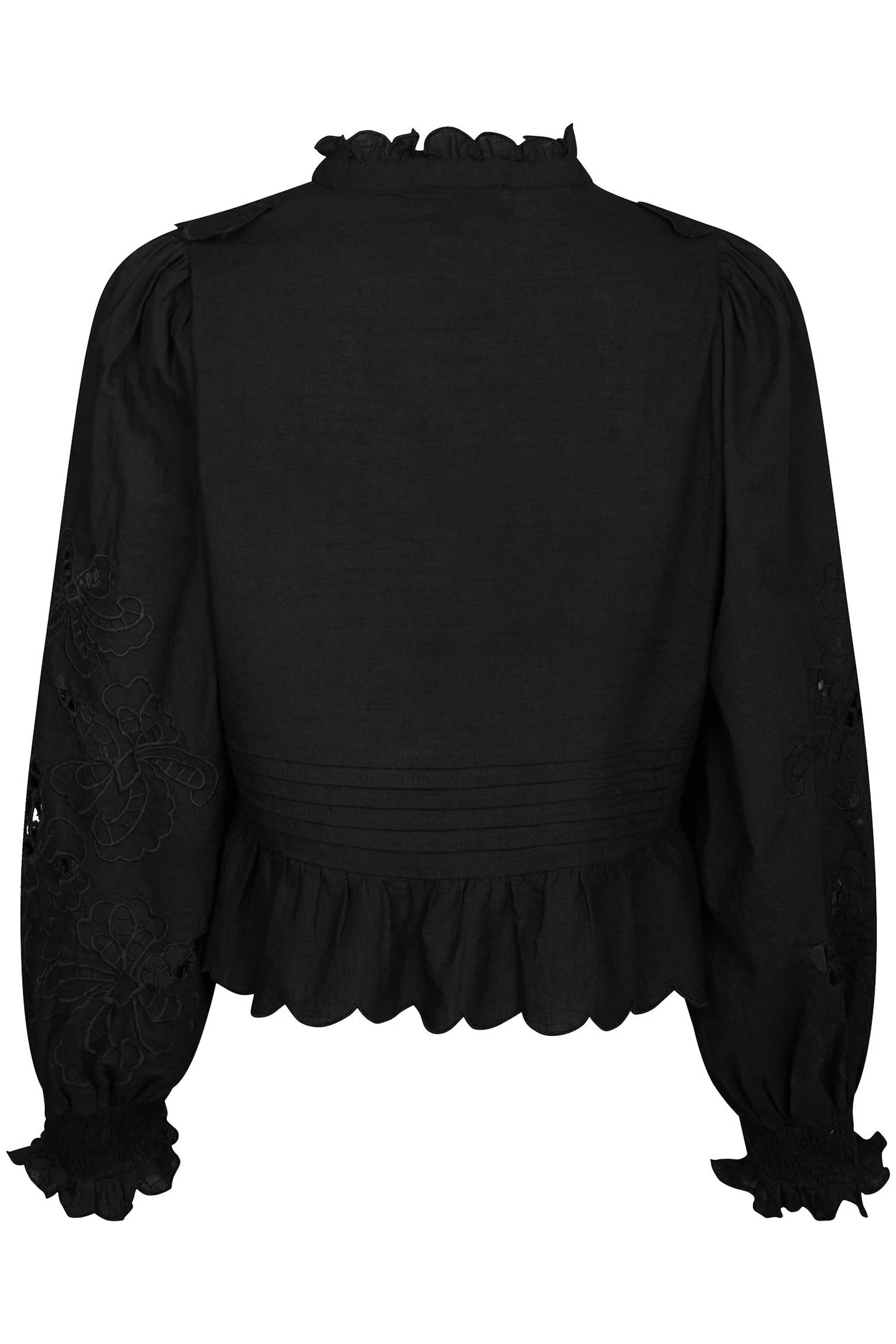 Petrine Embroidery Blouse | Black | Bluse fra Neo Noir - Image 3