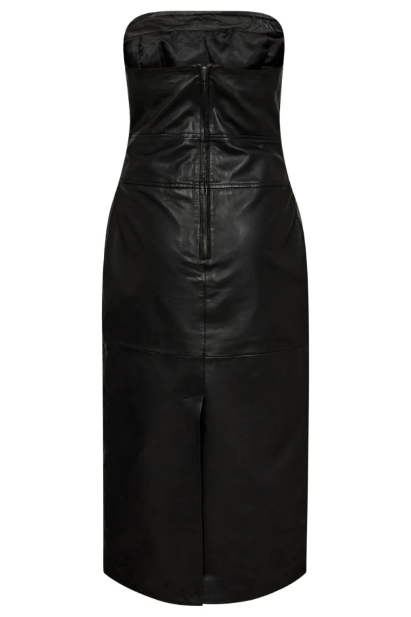 Phoebe leather Tube Dress 36403 | Black | Kjole fra Co'couture - Image 4