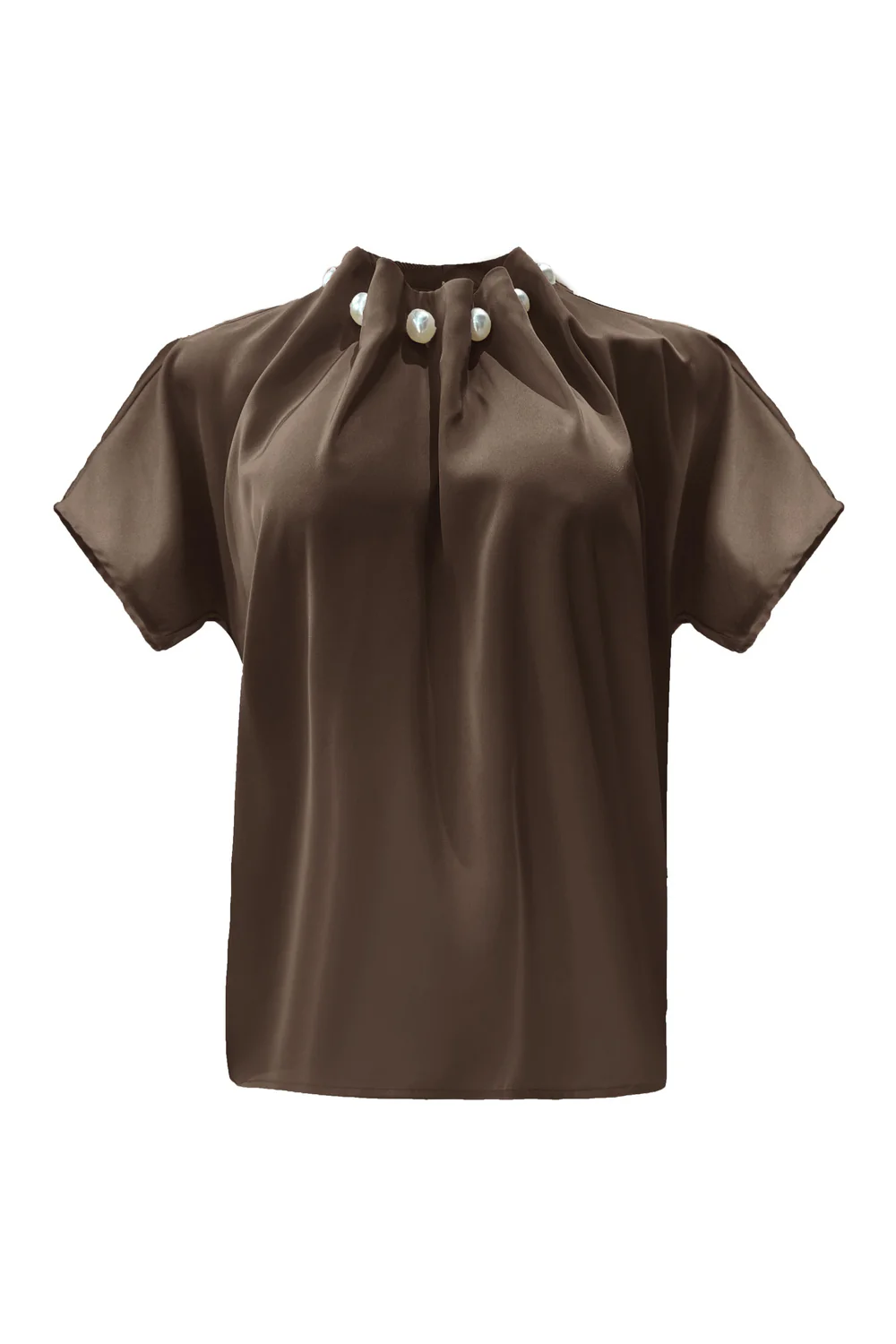 Pip Ss Pearl Blouse | Brown | Bluse fra Liberté - Image 2