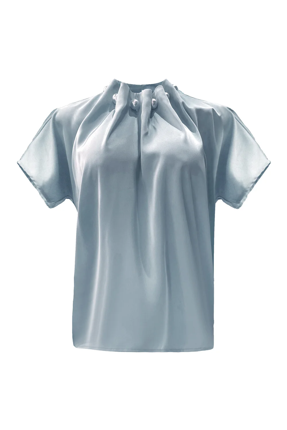 Pip Ss Pearl Blouse | Dusty Light Blue | Bluse fra Liberté - Image 3