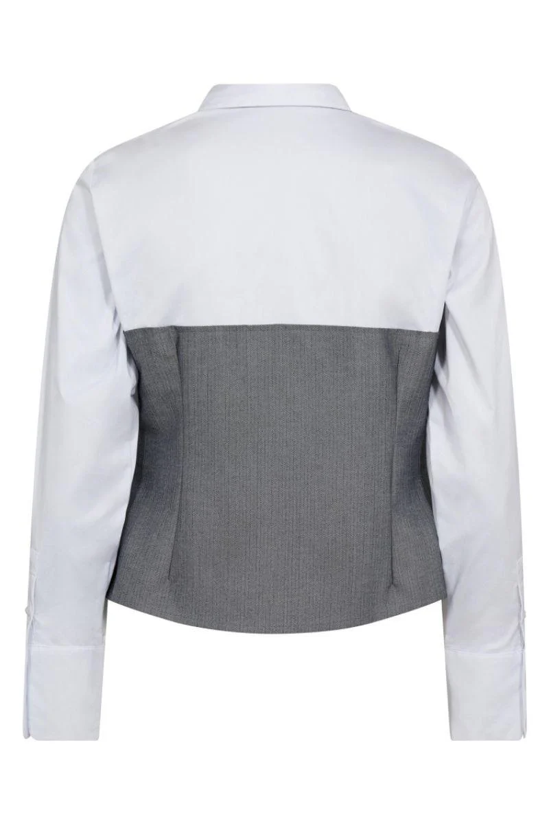 Polly Corsage Mix Shirt 45028 | White | Bluse fra Co'couture - Image 5