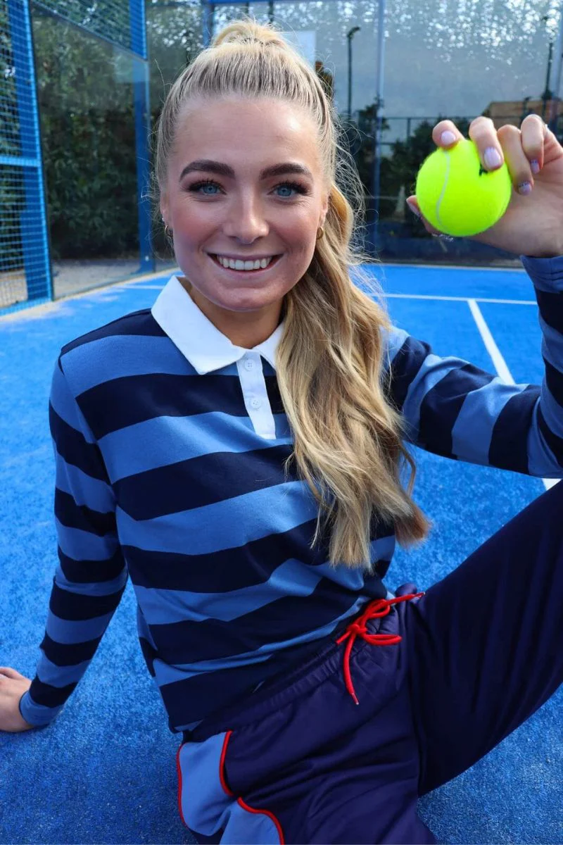 Polo Ls Shirt | Navy Blue Stripes | fra Liberté - Image 2