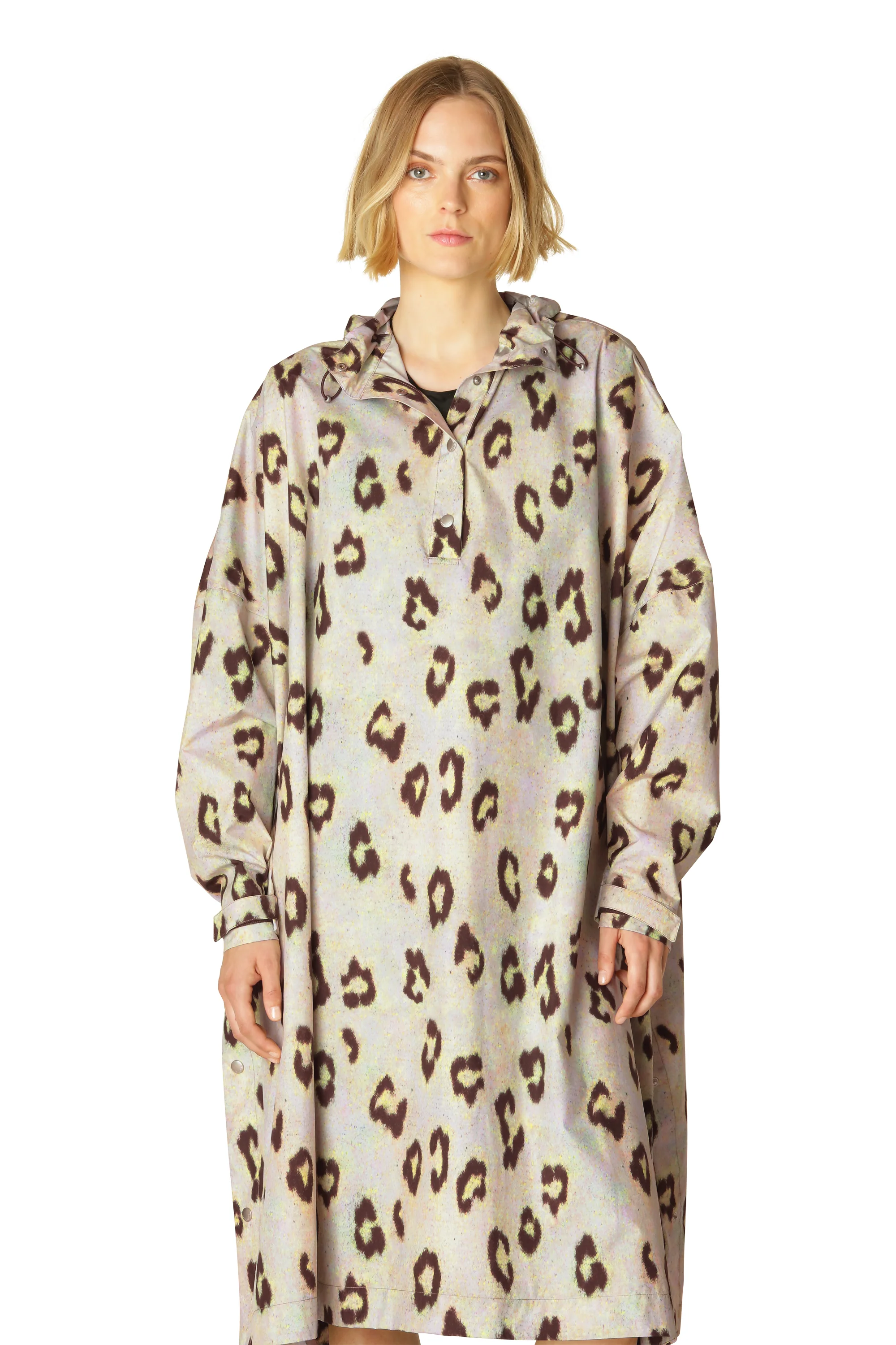 Poncho w. Sleeves Rain221Spp | Leopard | Poncho fra Ilse Jacobsen - Image 7