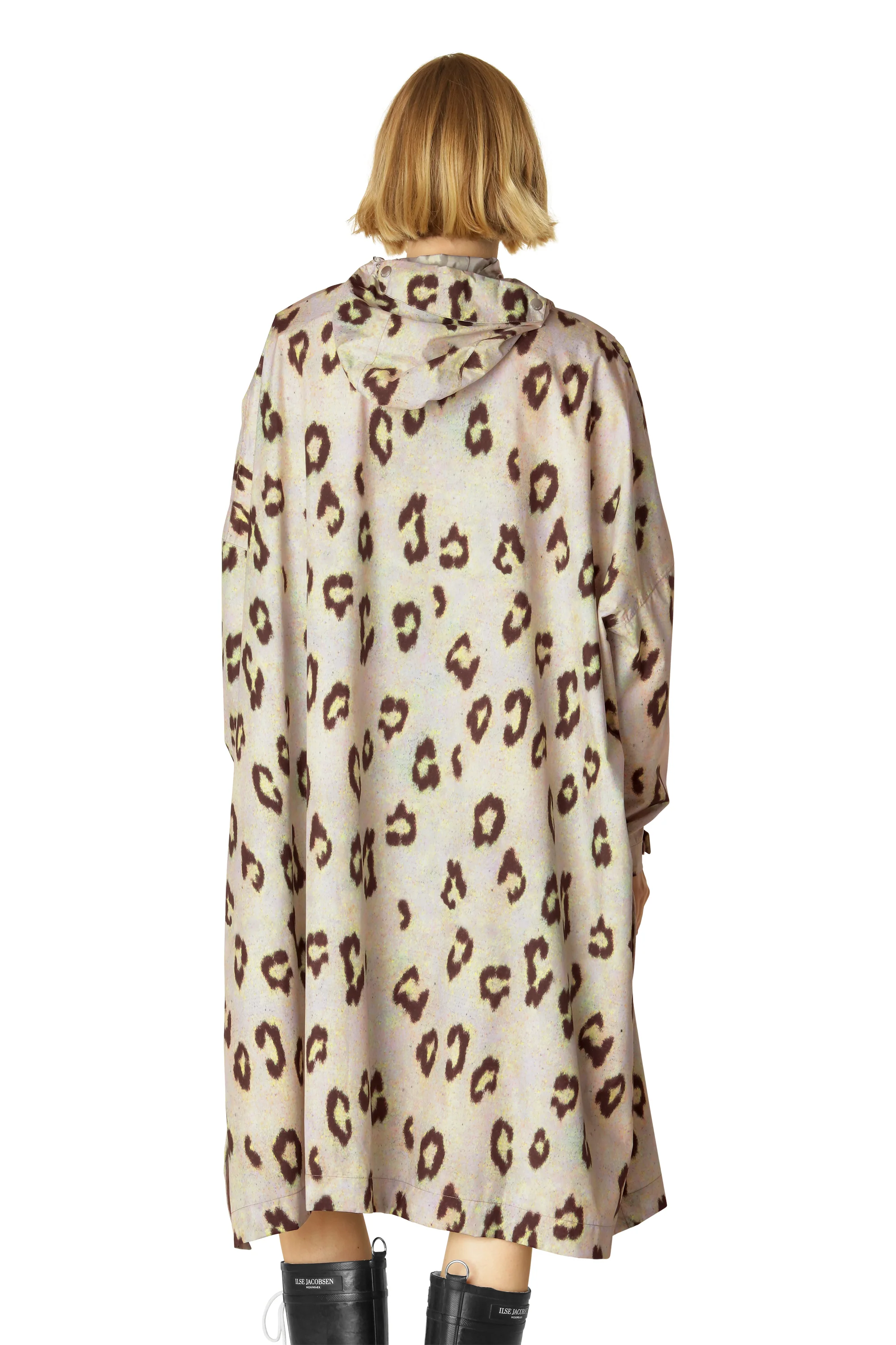 Poncho w. Sleeves Rain221Spp | Leopard | Poncho fra Ilse Jacobsen - Image 8