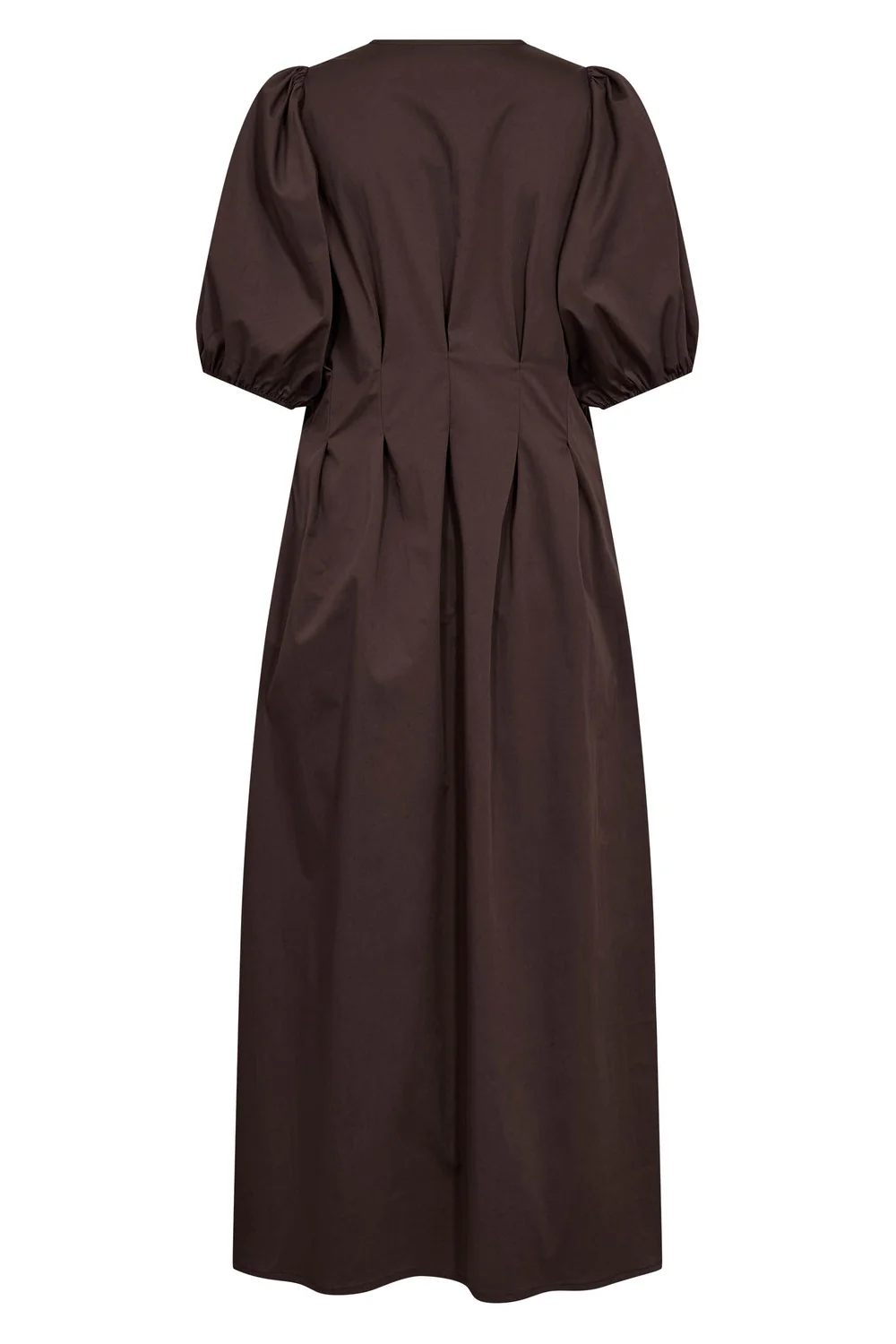 Poppycc Pleat Dress | Dark Brown | Kjole fra Co'Couture - Image 4