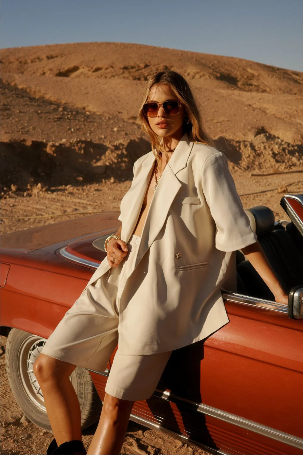 Pretty Tailored Bermuda Shorts | Cream - Image 4