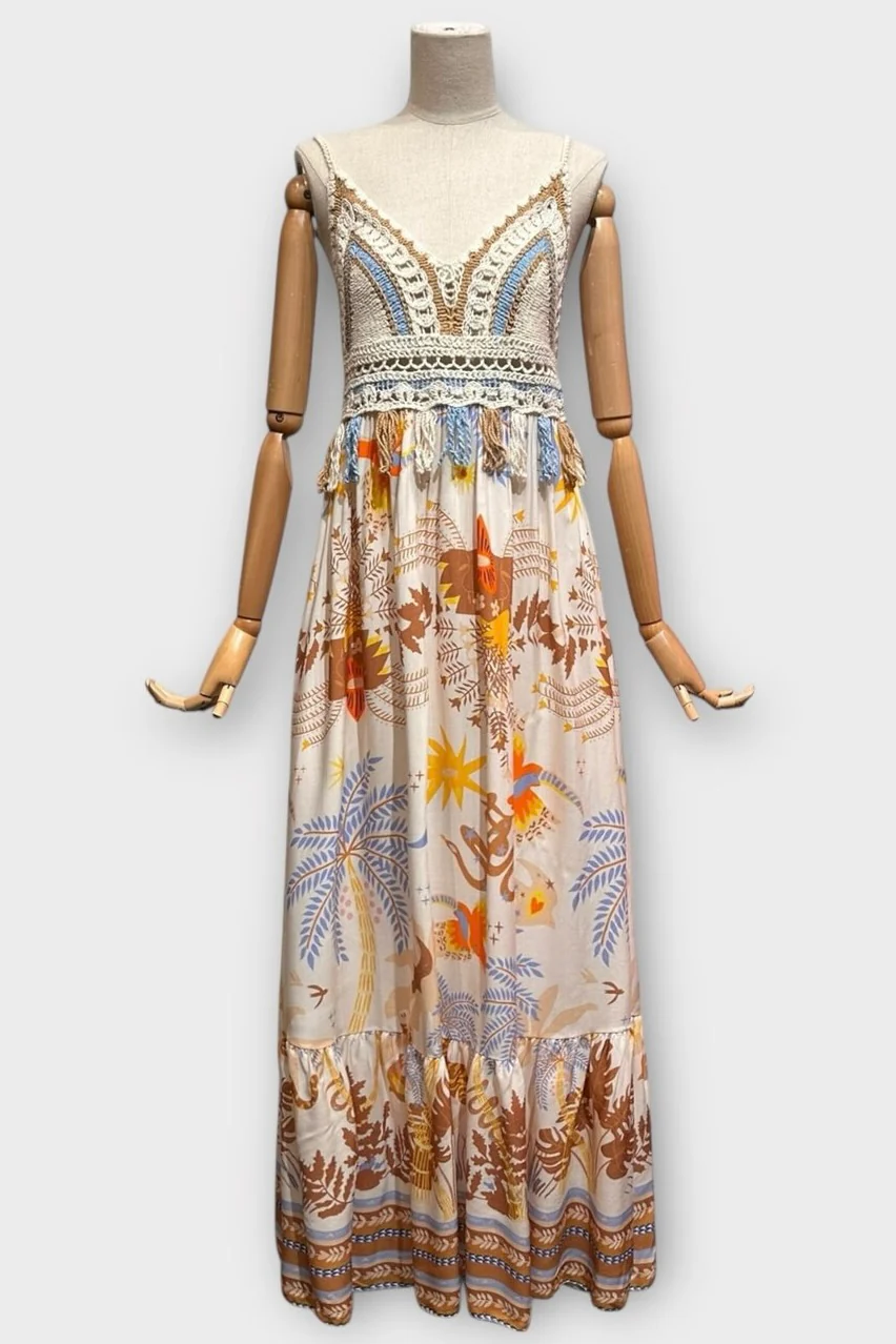 Printed Crochet Dress | Kjole fra Atelier C - Image 2
