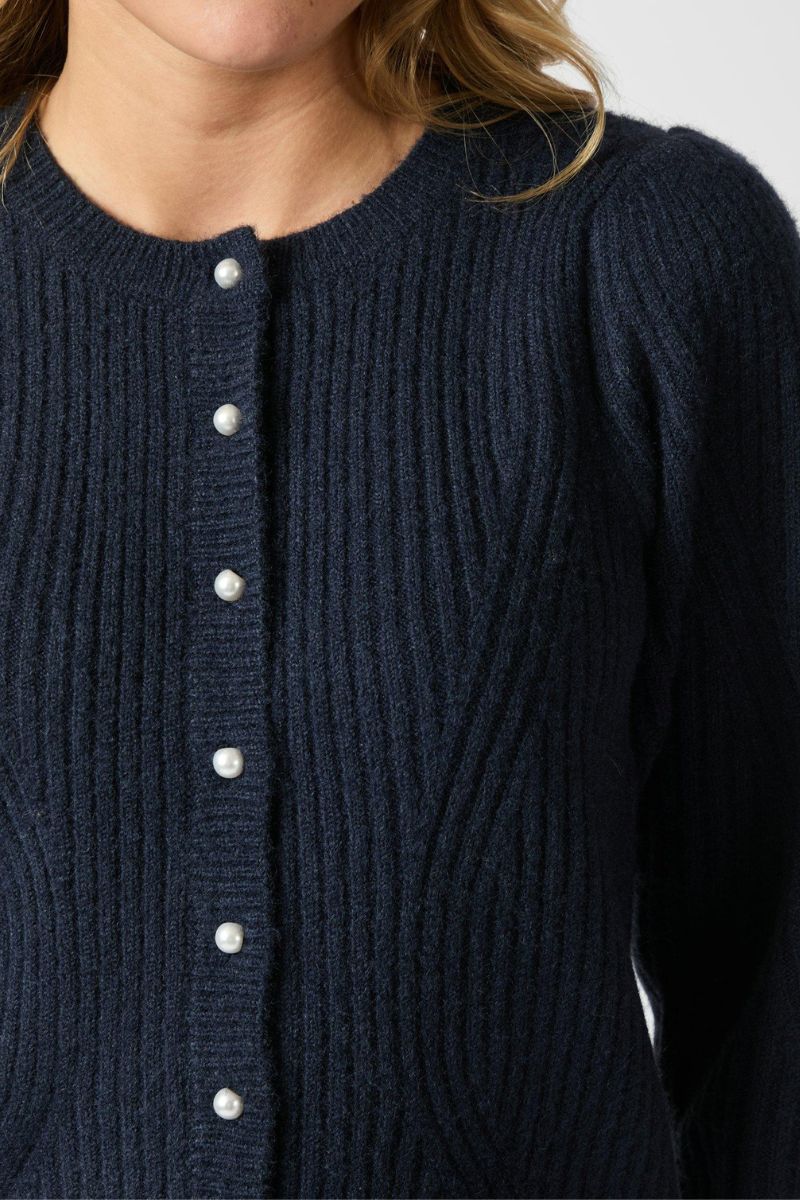 Puli Knit Cardigan | Navy | Strik fra Neo Noir - Image 7