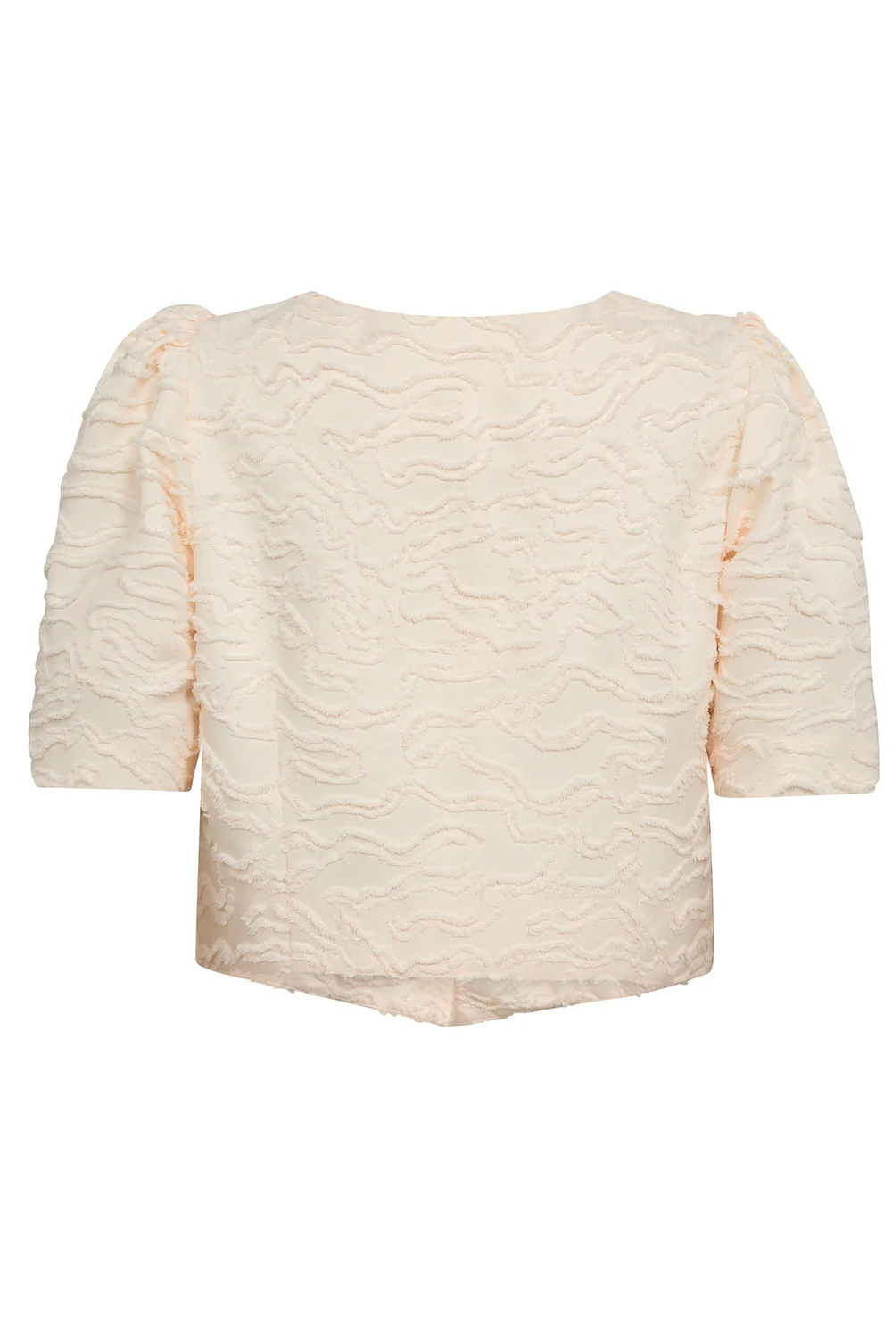 Rachel Crop Tie SS Shirt 35801 | Bone | Top fra Co'couture - Image 4