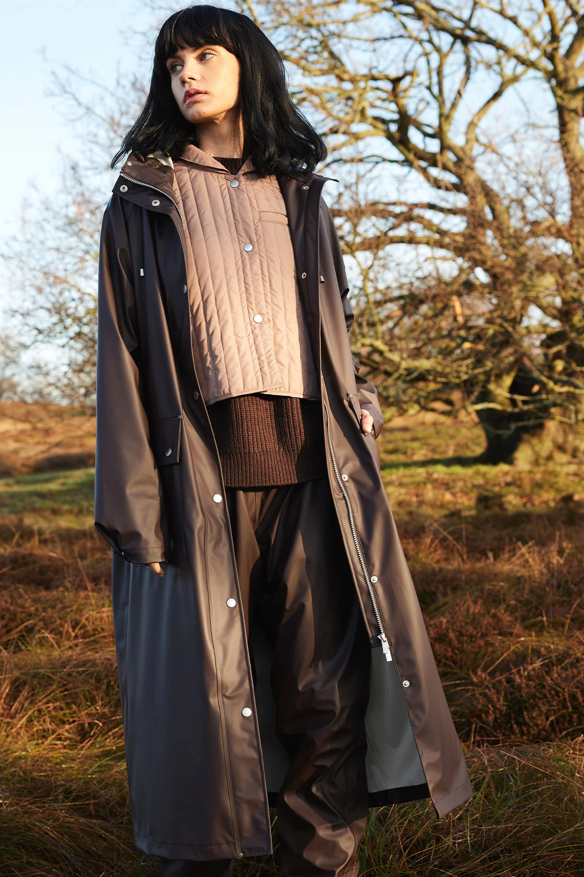 Raincoat Rain196L | Ganache | Regnfrakke fra Ilse Jacobsen - Image 2