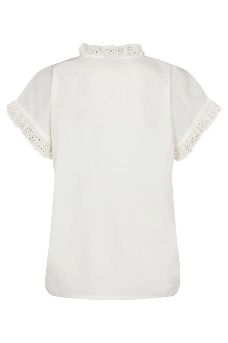Ravna Blouse | Off-White | Bluse fra Freequent - Image 4