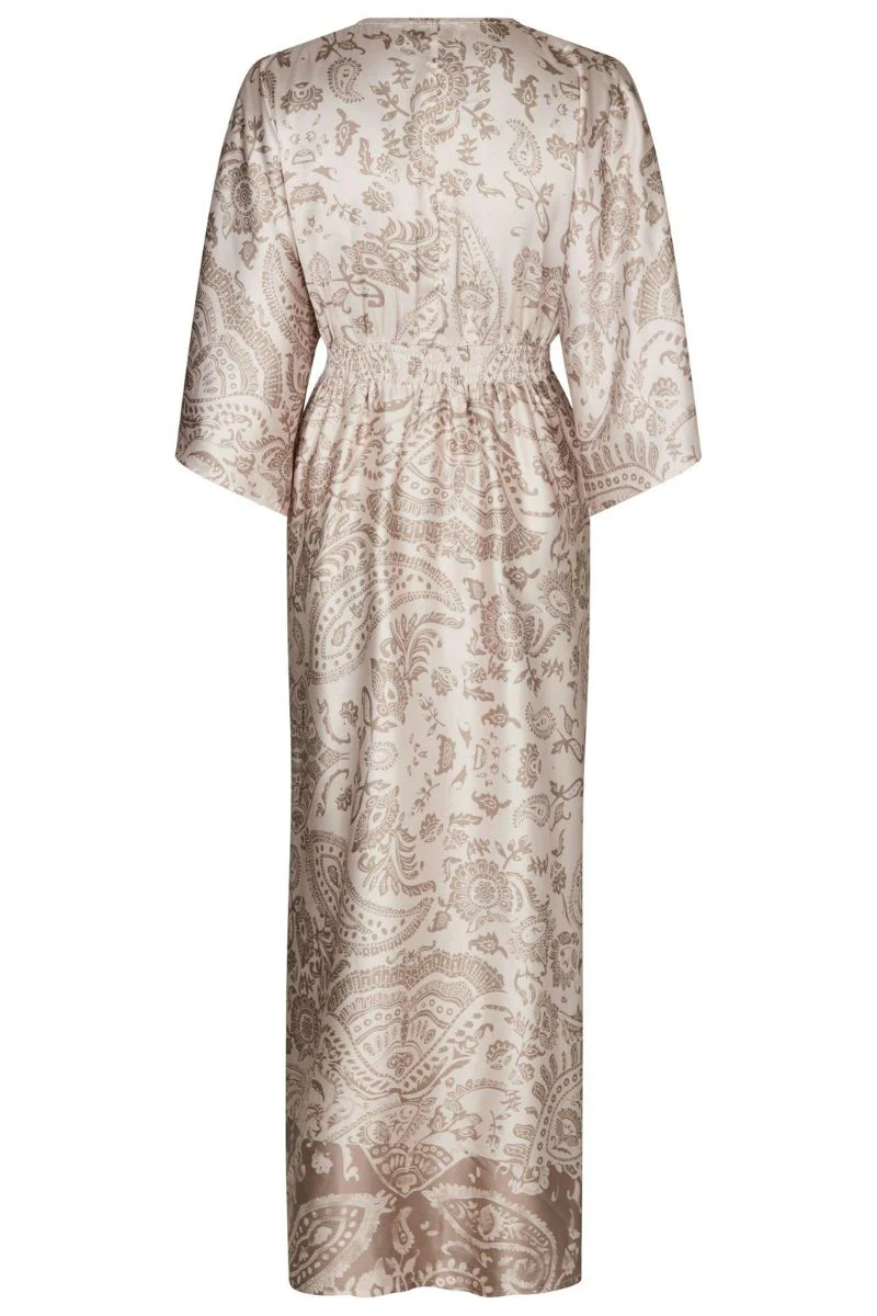 Reve Deco Paisley Dress | Taupe | Kjole fra Neo Noir - Image 3