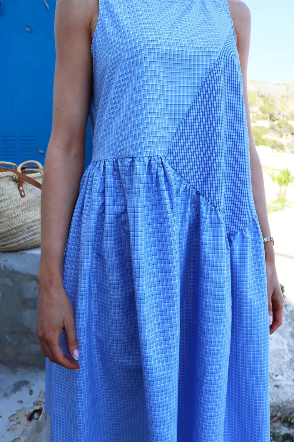 Rikke Ns Dress | Blue Checks | Kjole fra Liberté - Image 3