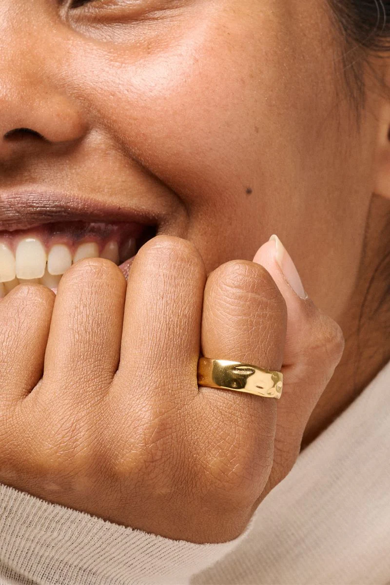 Sandra Ring | 925S/GP Gold | Ring fra Enamel - Image 2