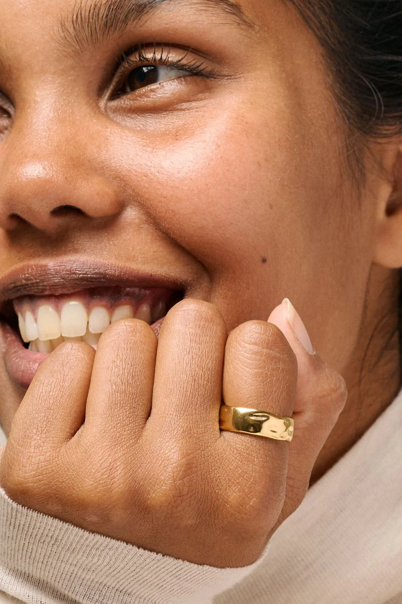 Sandra Ring | 925S/GP Gold | Ring fra Enamel - Image 4