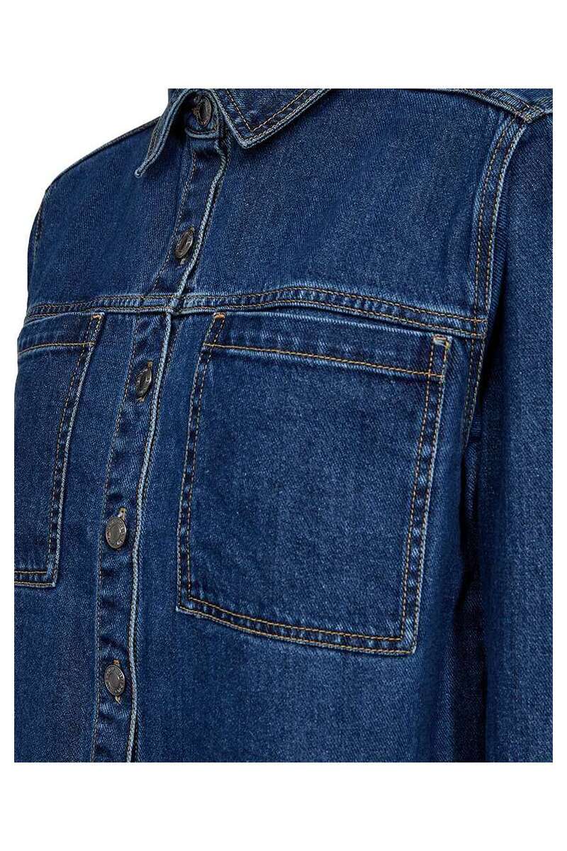 Rinna Jacket 206991 | Medium Blue Denim | Jakke fra Freequent - Image 4