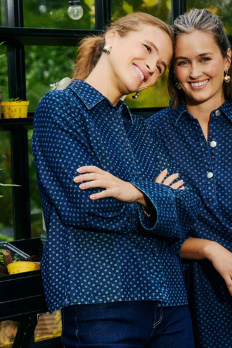Rinna Shirt 207630 | Dark Blue Denim | Skjorte fra Freequent - Image 8
