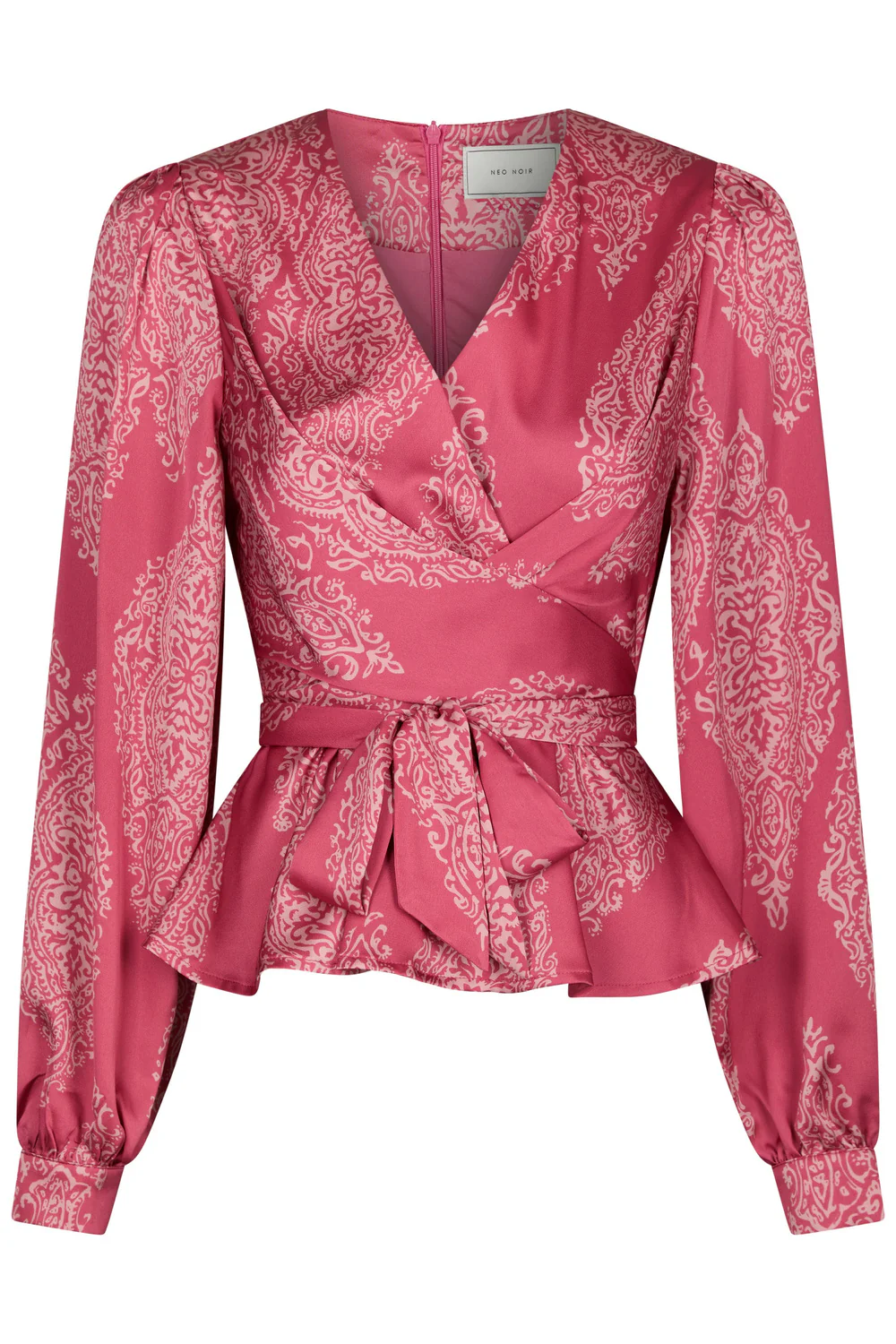 Rista Paisley Drop Blouse | Cherry Pink