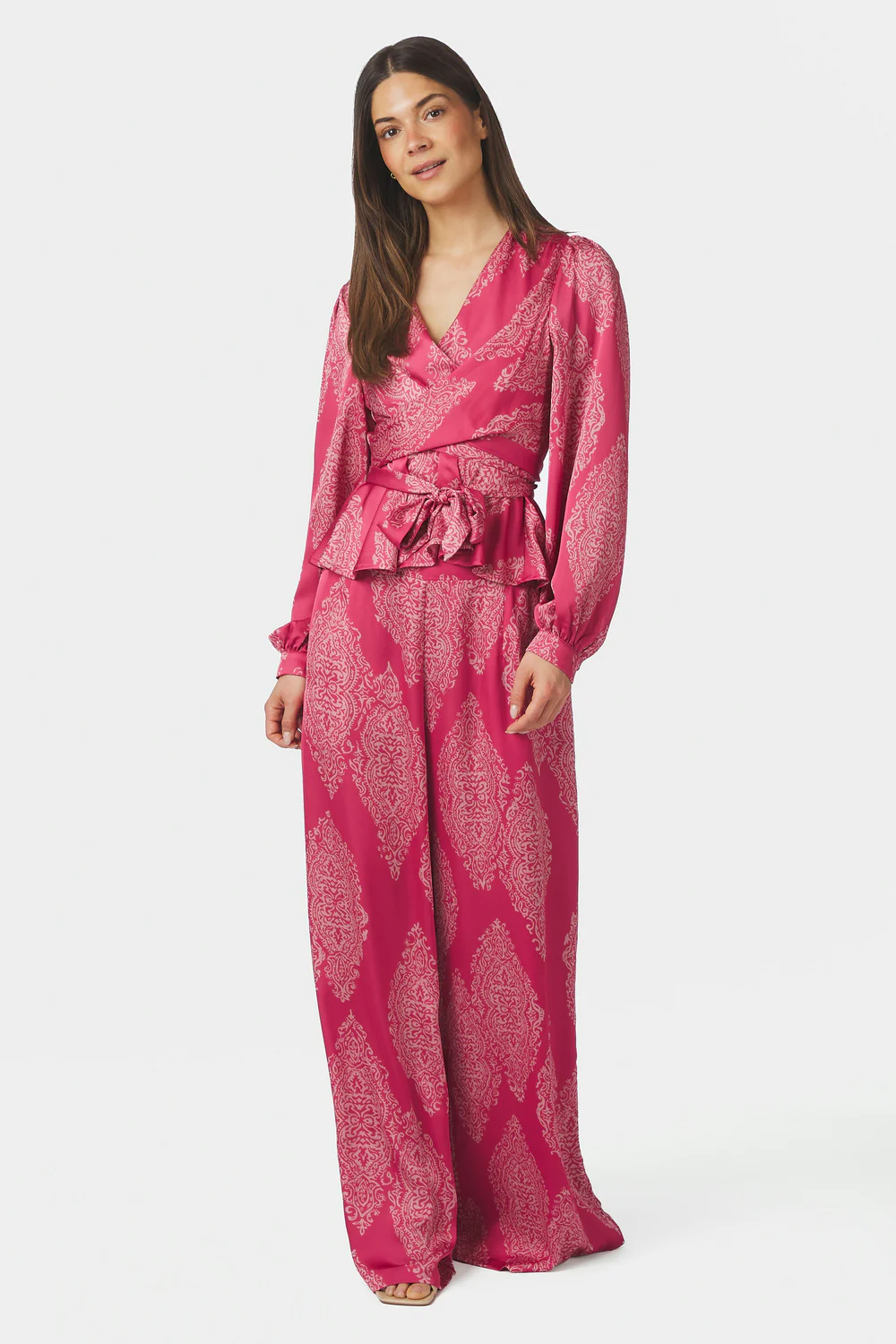 Rista Paisley Drop Blouse | Cherry Pink - Image 5