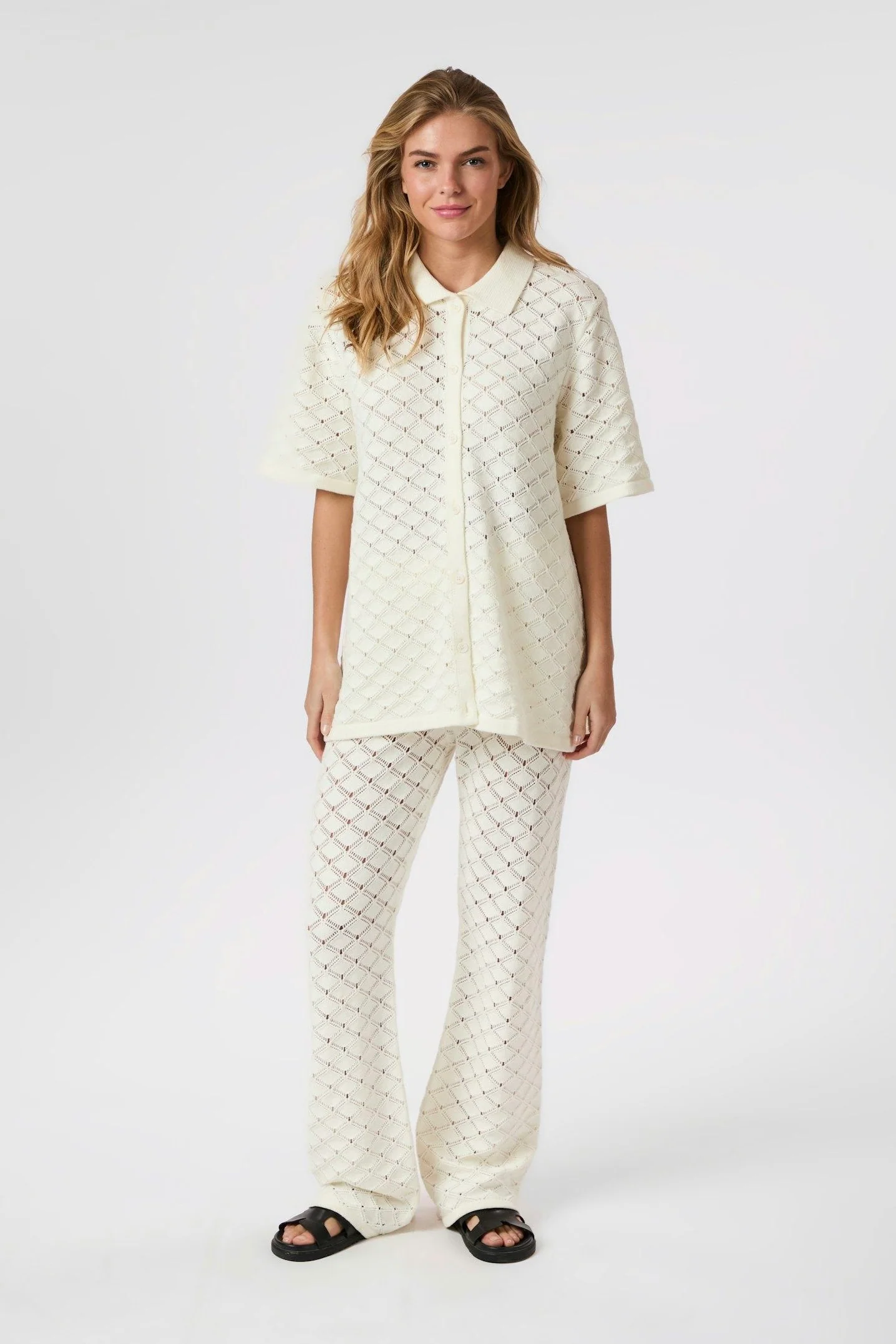 Rizzy Crochet Pants | Off White | Strik fra Neo Noir - Image 9