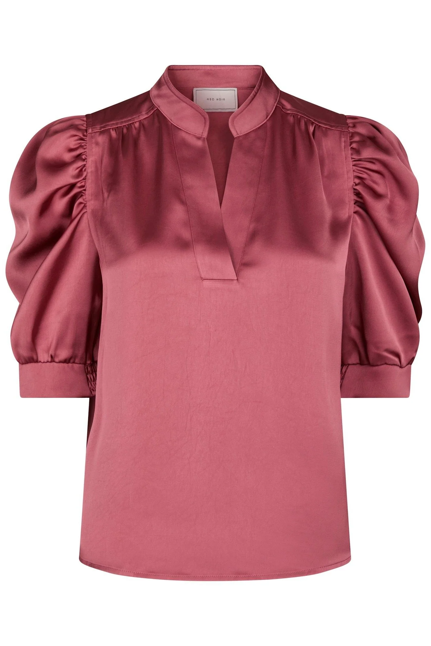 Roella Heavy Sateen Blouse | Cherry Pink | Bluse fra Neo Noir - Image 2