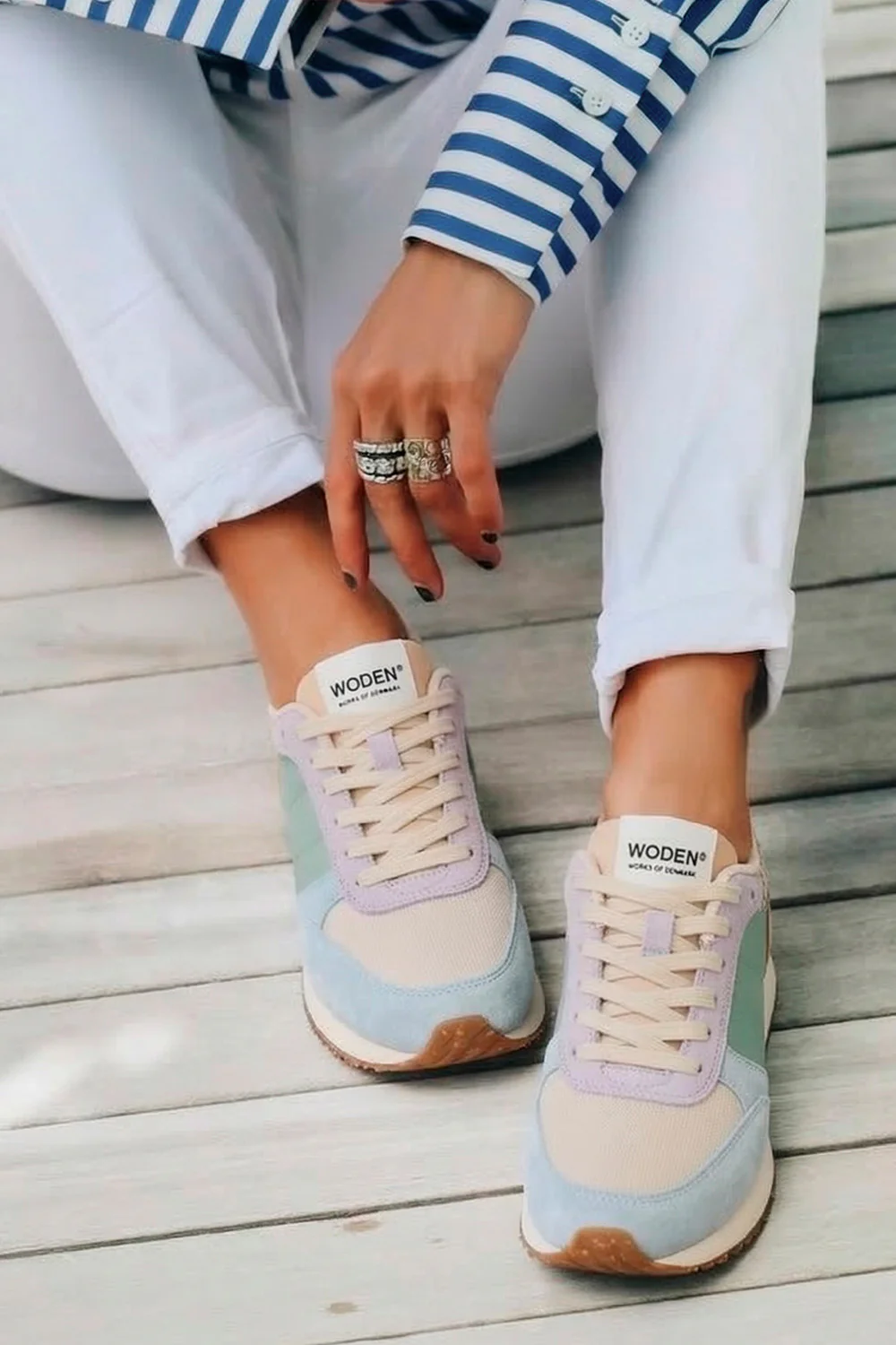Ronja WL740 | Beige Multi | Sneakers fra Woden