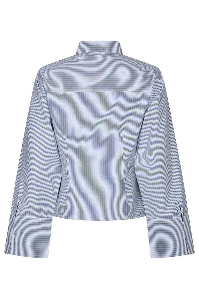 Rosa Double Stripe Shirt | Light Blue | Bluse fra Neo Noir - Image 3