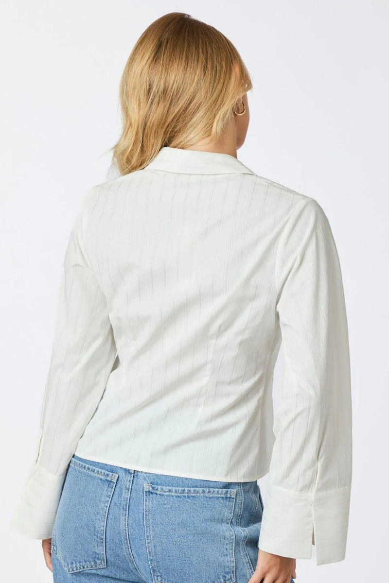 Rosa Solid Shirt | White | Skjorte fra Neo Noir - Image 6