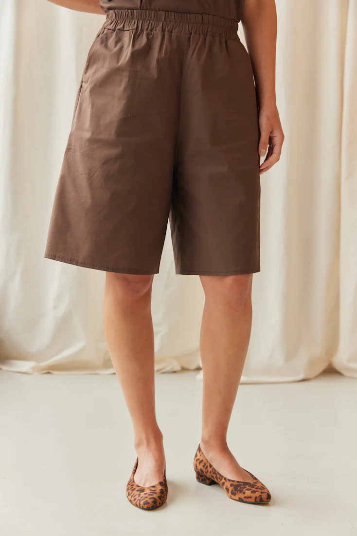 Rosalba Bermuda Shorts | Dark Maroon - Image 2