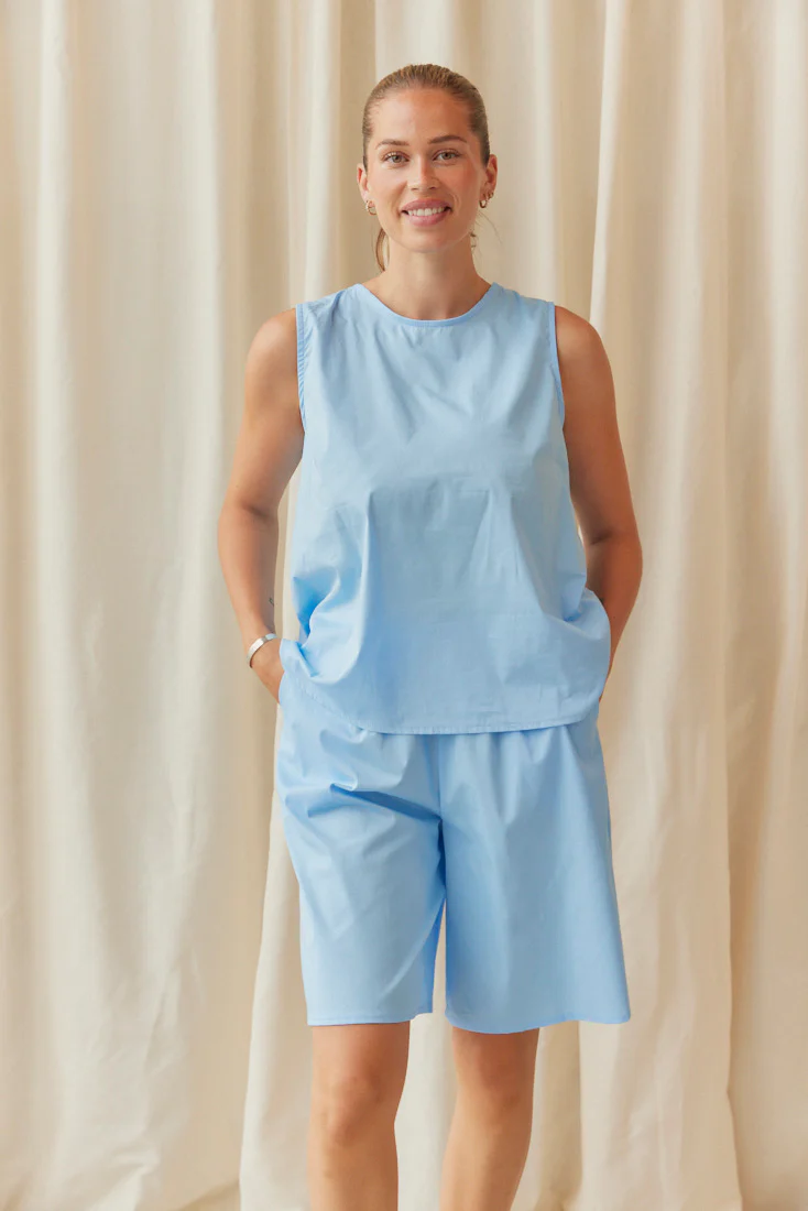Rosalba Flared Top | Sky Blue - Image 4
