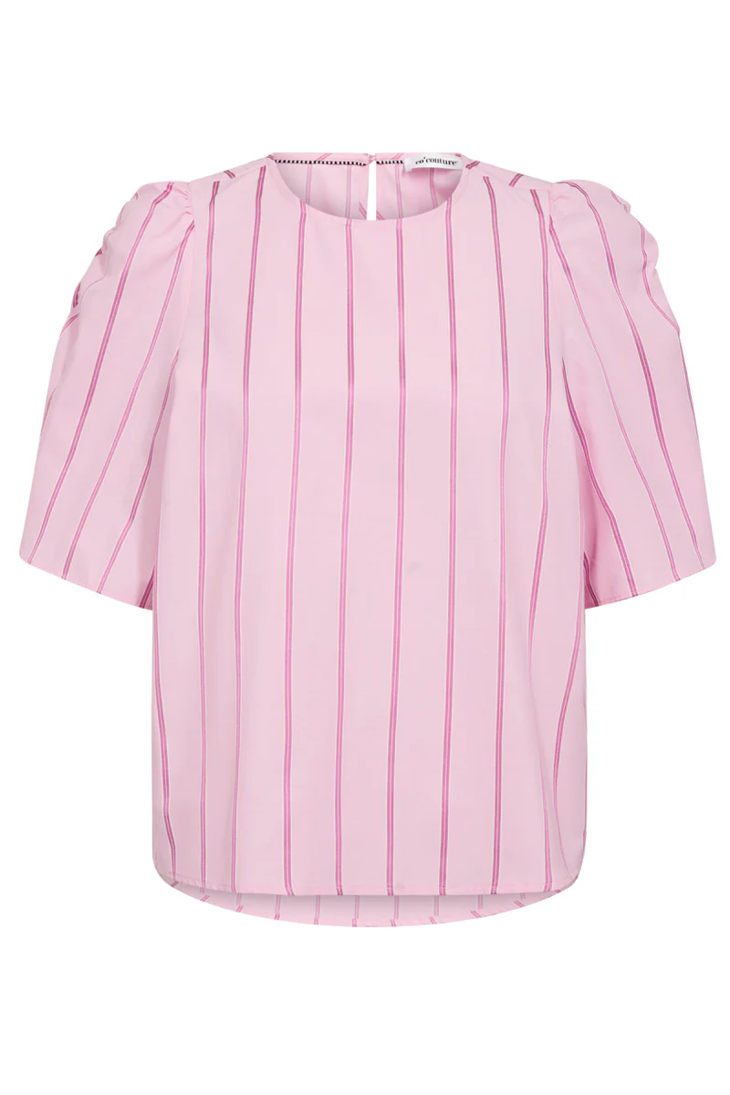 Rosalina Stripe SS Blouse 35876 | Pale pink | Top fra Co'couture - Image 2
