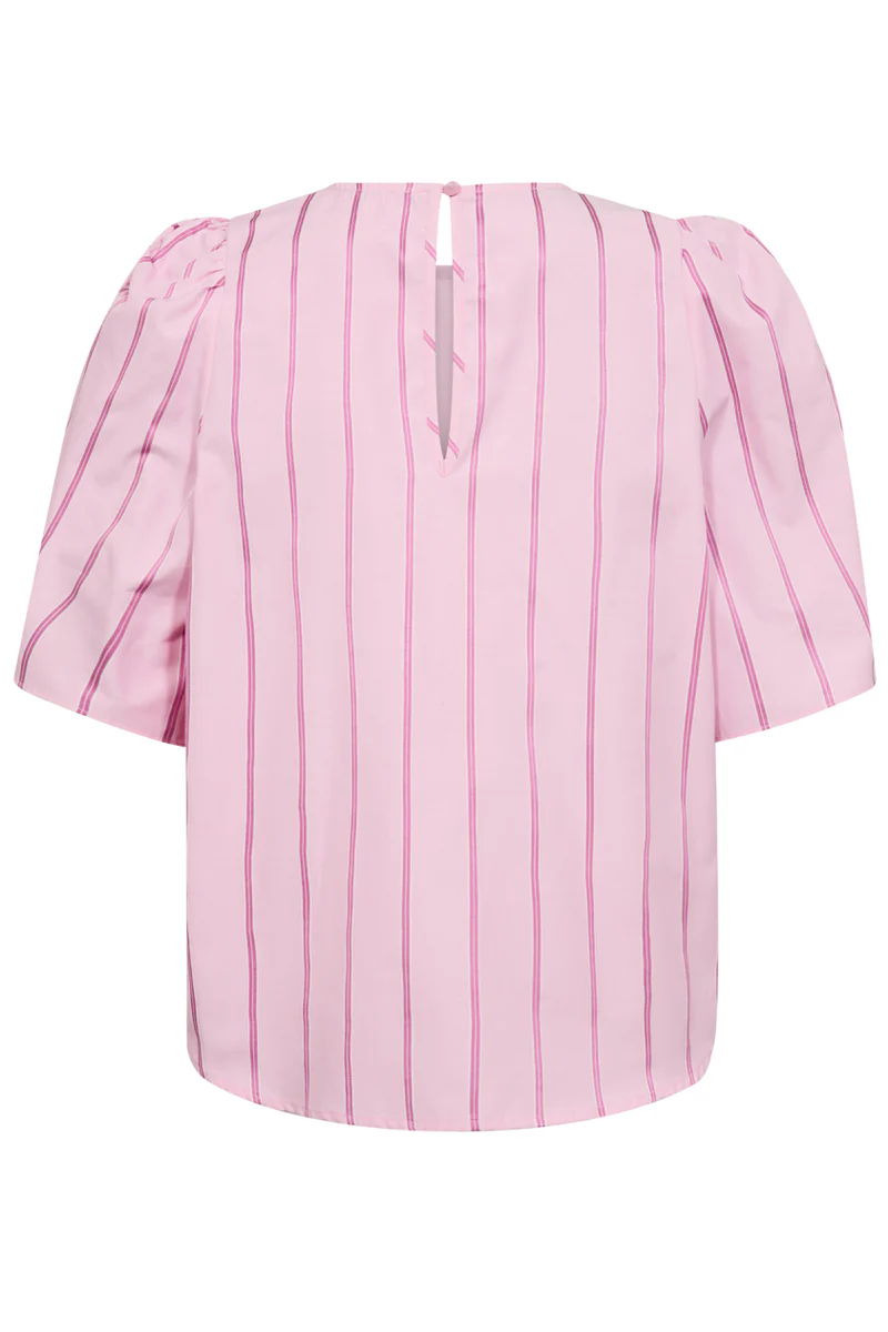 Rosalina Stripe SS Blouse 35876 | Pale pink | Top fra Co'couture - Image 4
