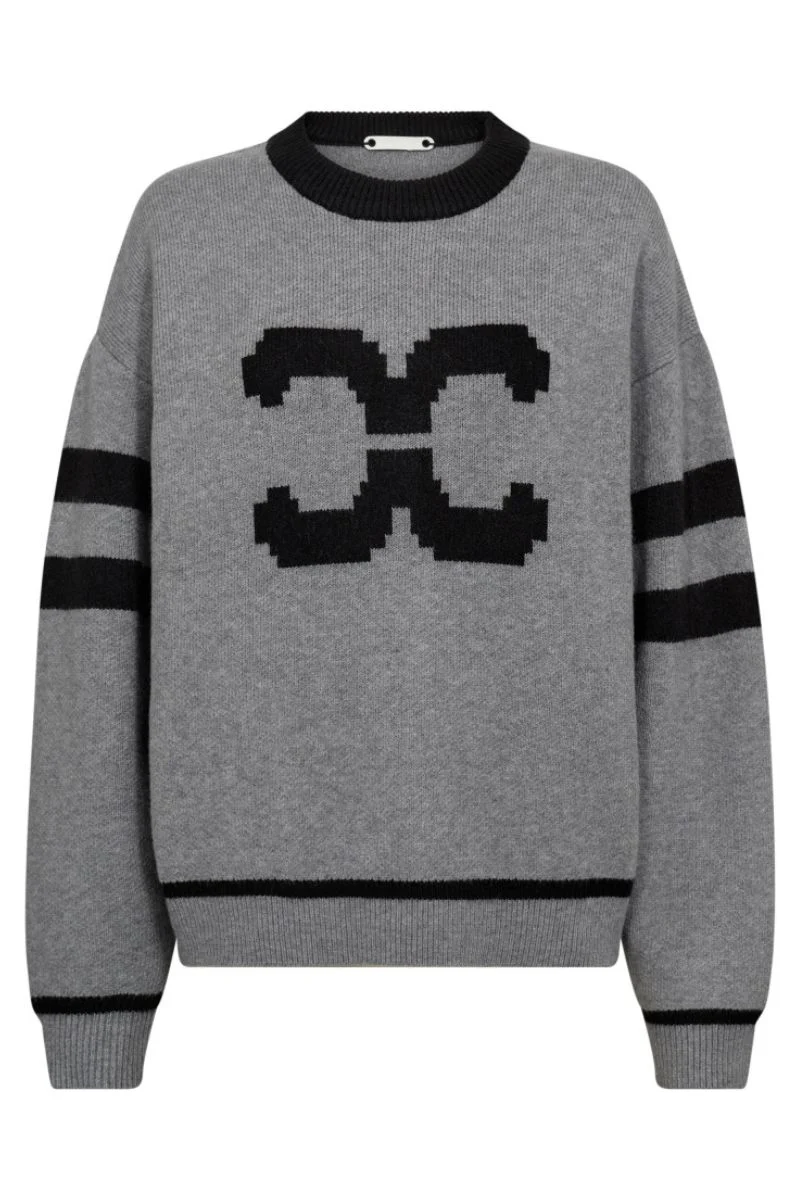 Row Coco Logo Knit 32214 | Light Grey | Strik fra Co'couture