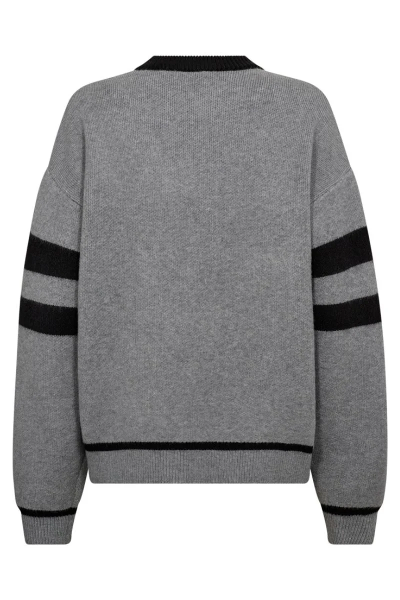 Row Coco Logo Knit 32214 | Light Grey | Strik fra Co'couture - Image 3