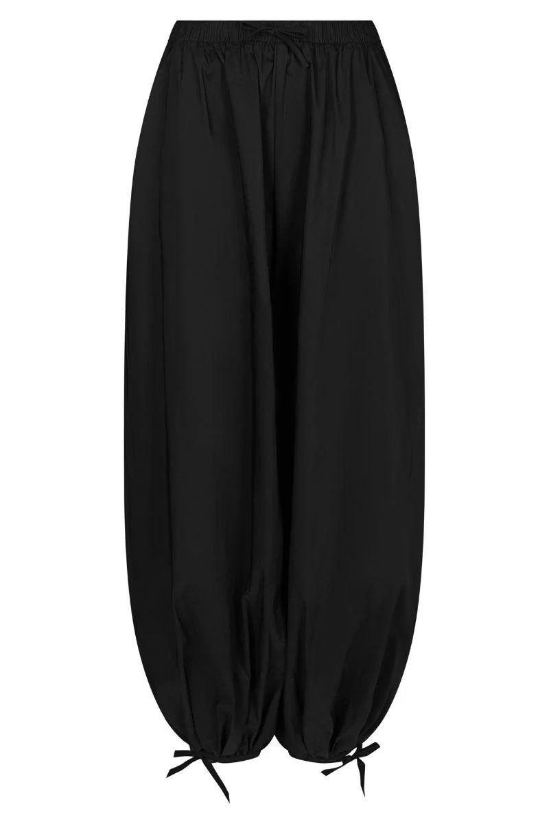 Roxane Balloon Poplin Pants | Black | Bukser fra Neo Noir - Image 2